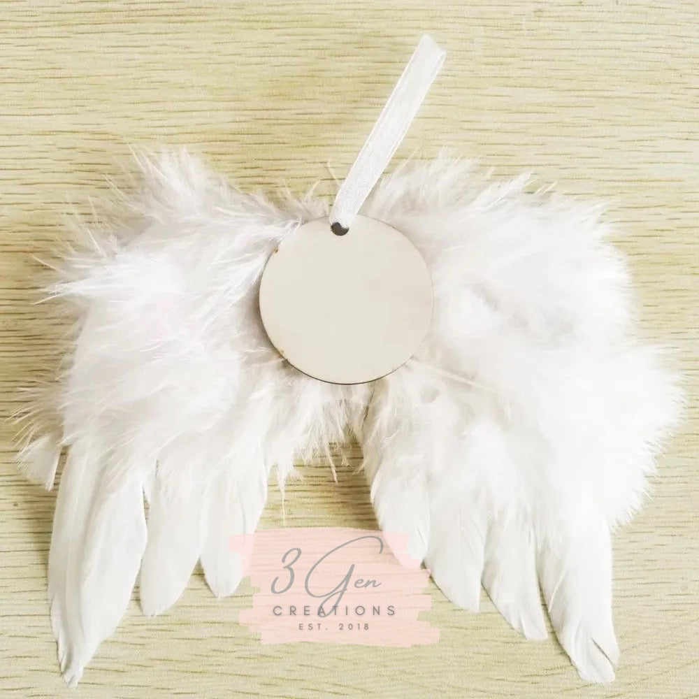 Angel wings Christmas ornament